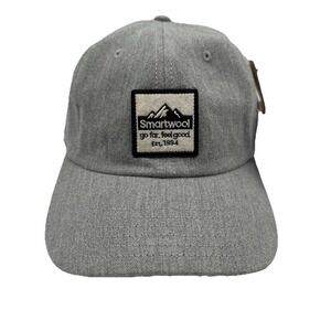 Smartwool Logo Ball Cap Hat Grey Strapback Adjustable OSFM‎ Baseball NWT